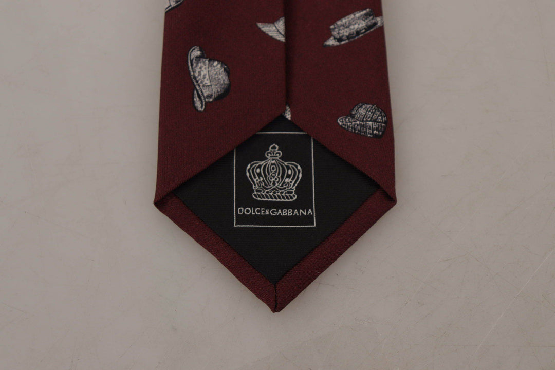 Dolce & Gabbana Maroon Elegance Seidenkrawatte - Léoré