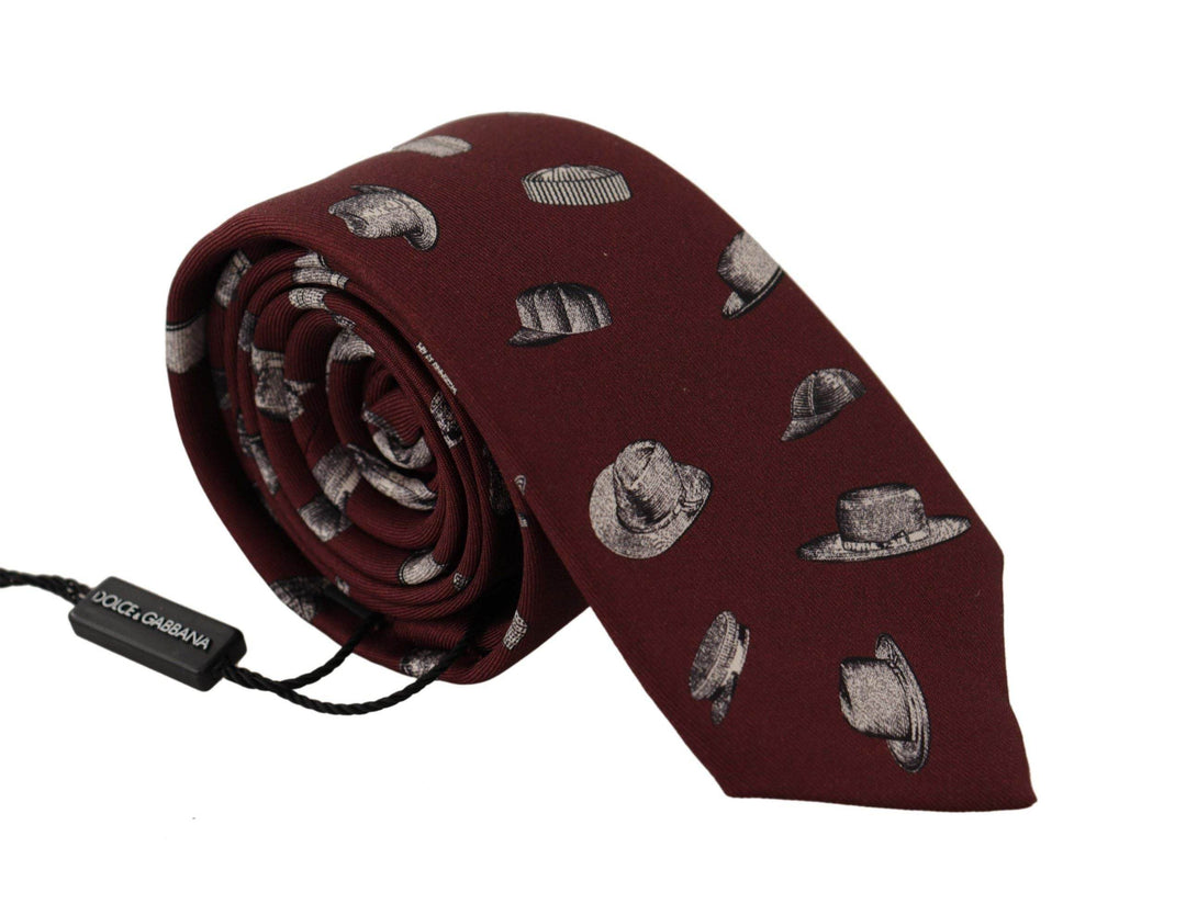 Dolce & Gabbana Maroon Elegance Seidenkrawatte - Léoré