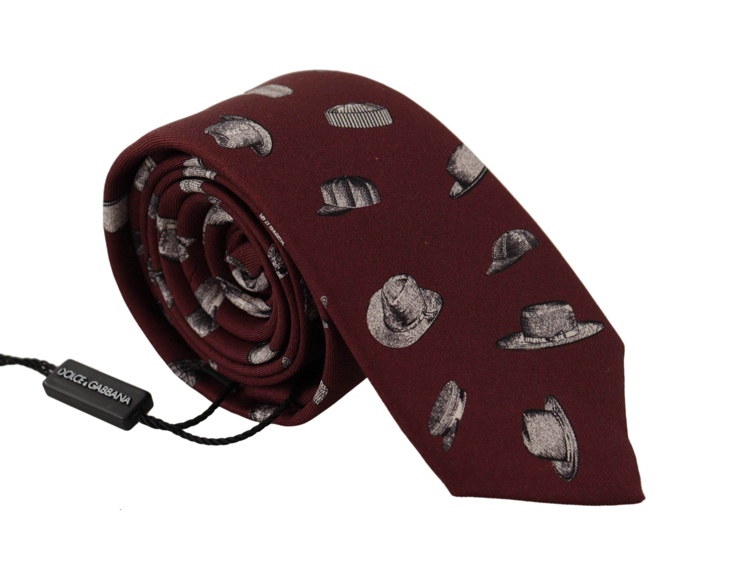 Dolce & Gabbana Maroon Elegance Seidenkrawatte - Léoré