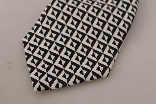 Dolce & Gabbana Elegante schwarze Seidenkrawatte für den eleganten Gentleman - Léoré