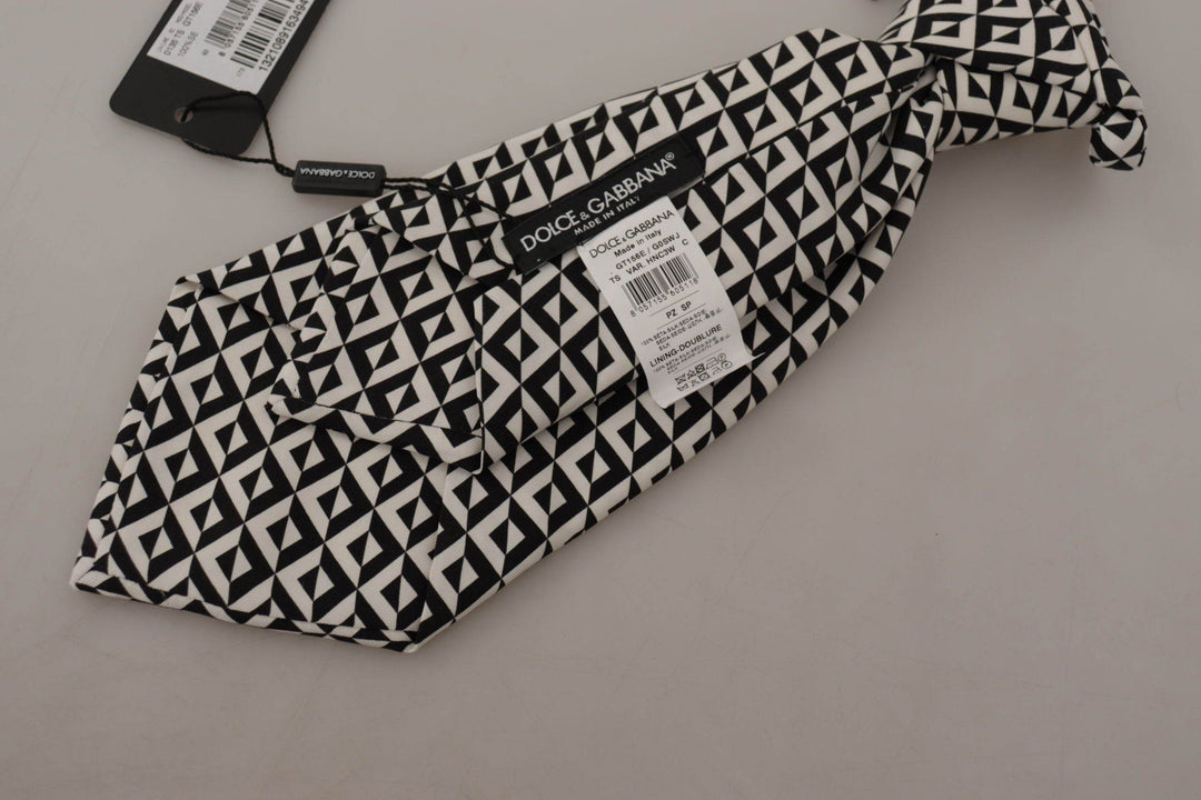 Dolce & Gabbana Elegante schwarze Seidenkrawatte für den eleganten Gentleman - Léoré