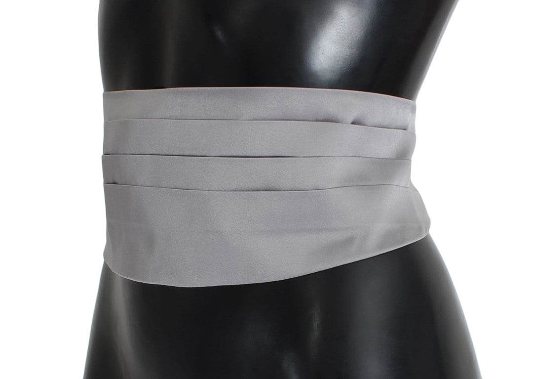 Dolce & Gabbana Eleganter Kummerbund aus grauer Seide - Léoré