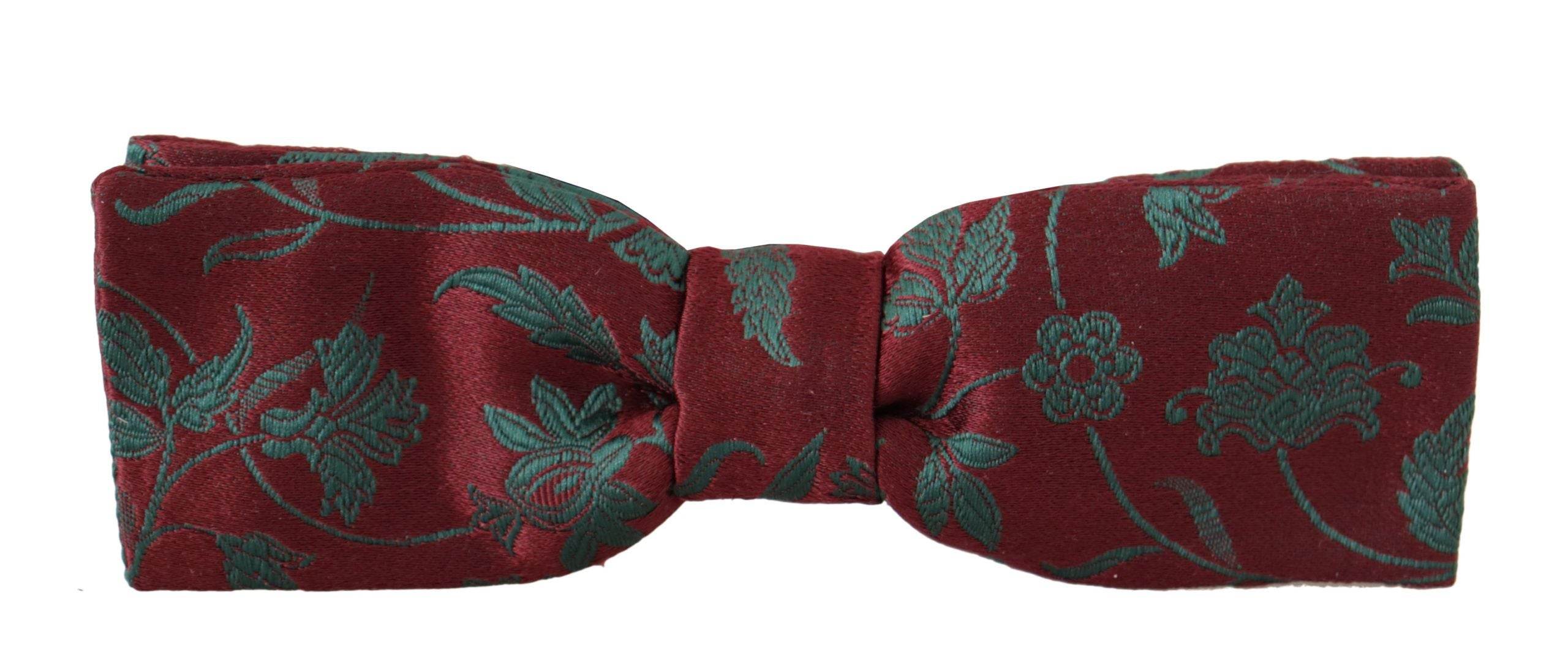 Dolce & Gabbana Elegante kastanienbraune gemusterte Fliege - Léoré