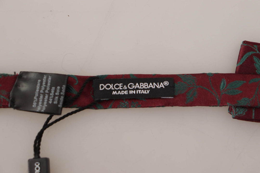Dolce & Gabbana Elegante kastanienbraune gemusterte Fliege - Léoré
