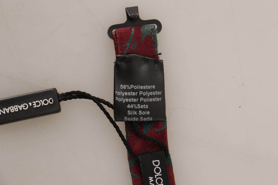 Dolce & Gabbana Elegante kastanienbraune gemusterte Fliege - Léoré