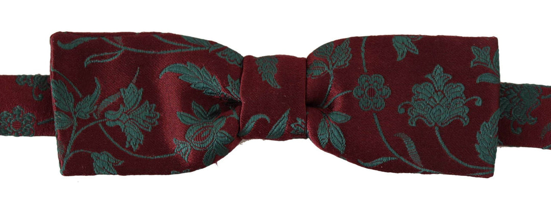Dolce & Gabbana Elegante kastanienbraune gemusterte Fliege - Léoré