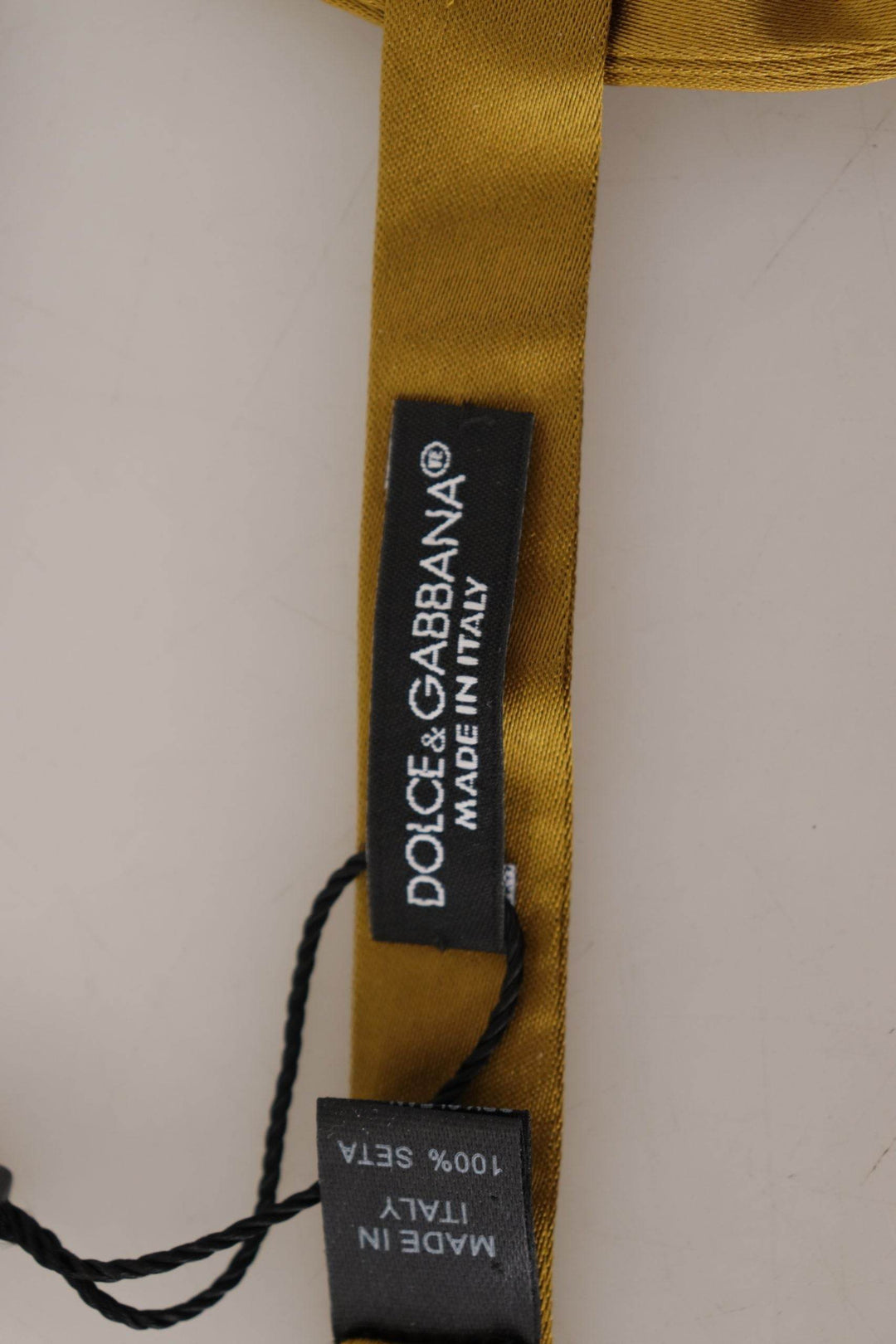 Dolce & Gabbana Elegante senffarbene Seidenfliege - Léoré