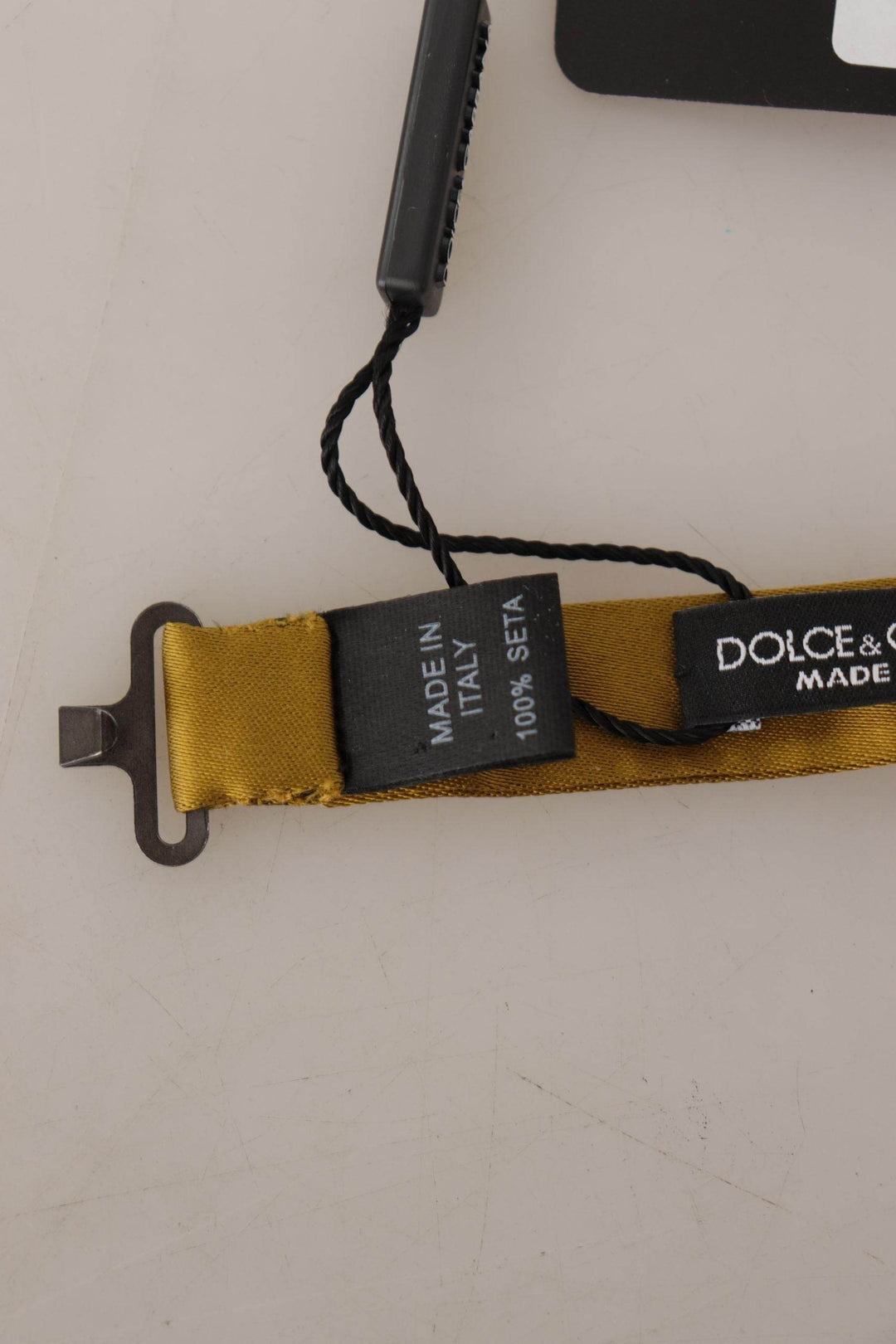 Dolce & Gabbana Elegante senffarbene Seidenfliege - Léoré