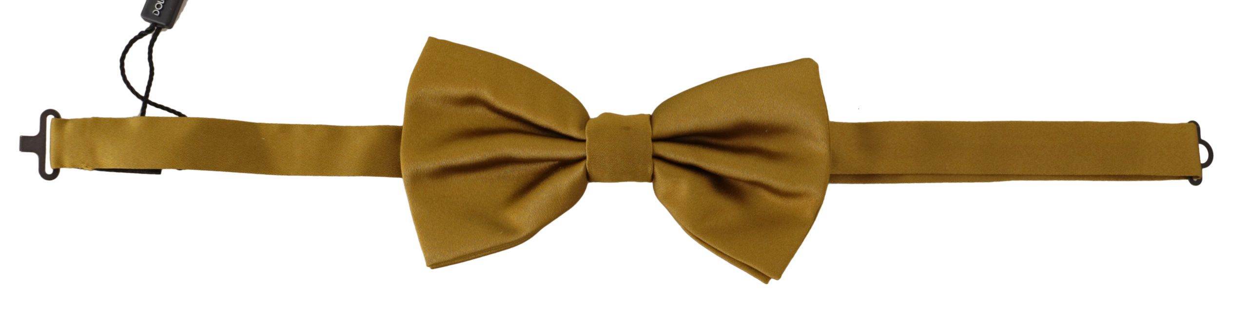 Dolce & Gabbana Elegante senffarbene Seidenfliege - Léoré