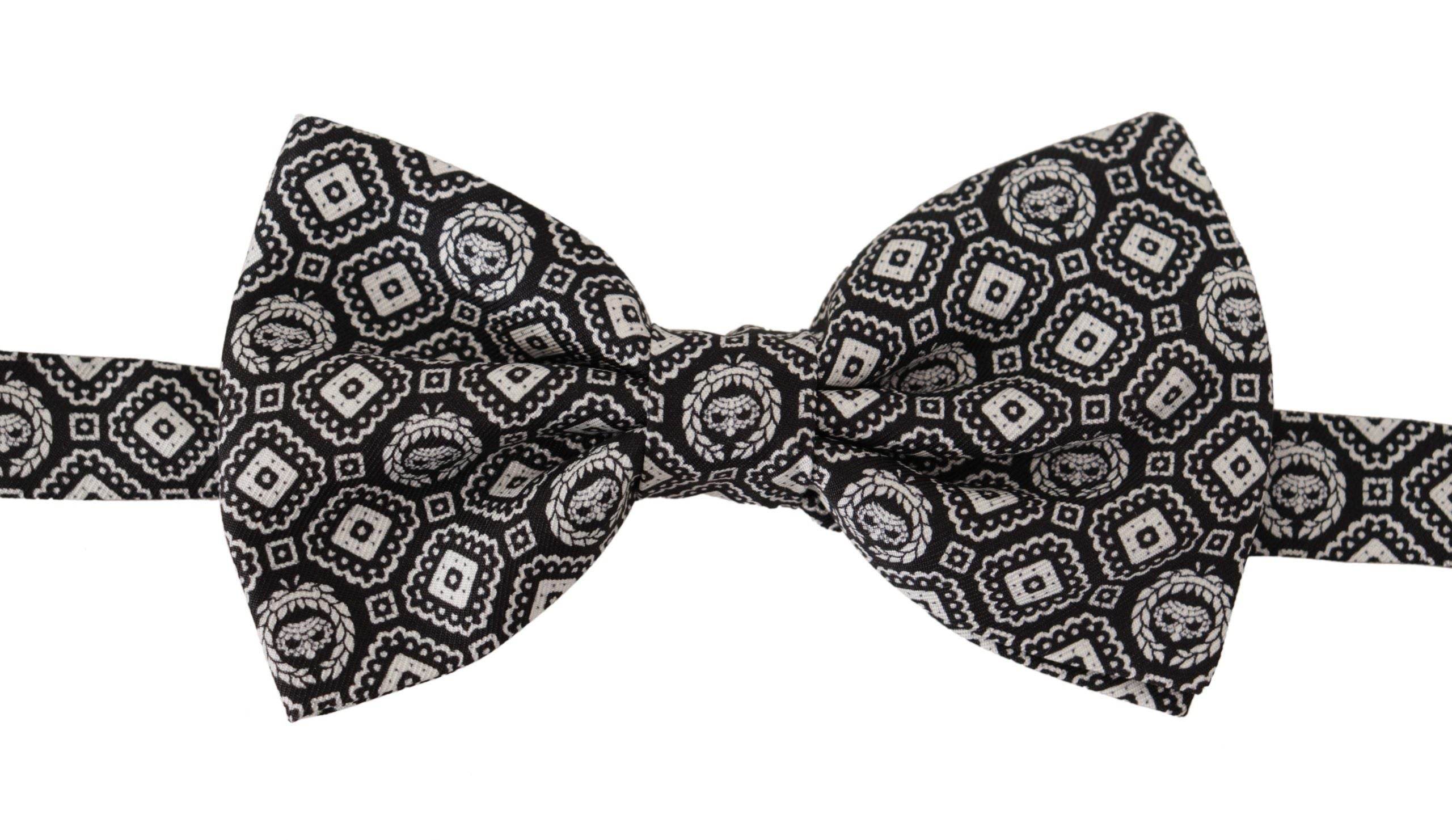 Dolce & Gabbana Elegante schwarze Seidenfliege - Léoré