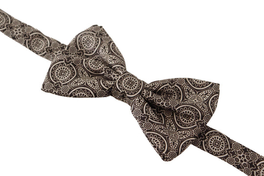 Dolce & Gabbana Elegante Seidenfliege Schwarz-Weiß - Léoré