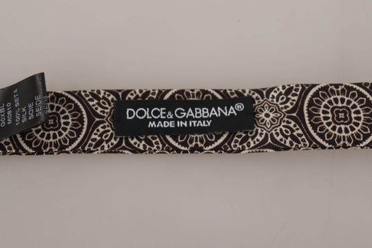 Dolce & Gabbana Elegante Seidenfliege Schwarz-Weiß - Léoré