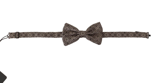 Dolce & Gabbana Elegante Seidenfliege Schwarz-Weiß - Léoré
