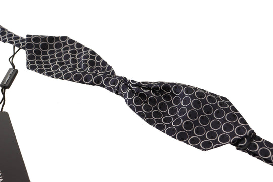 Dolce & Gabbana Elegante Seidenfliege in Schwarz und Weiß - Léoré
