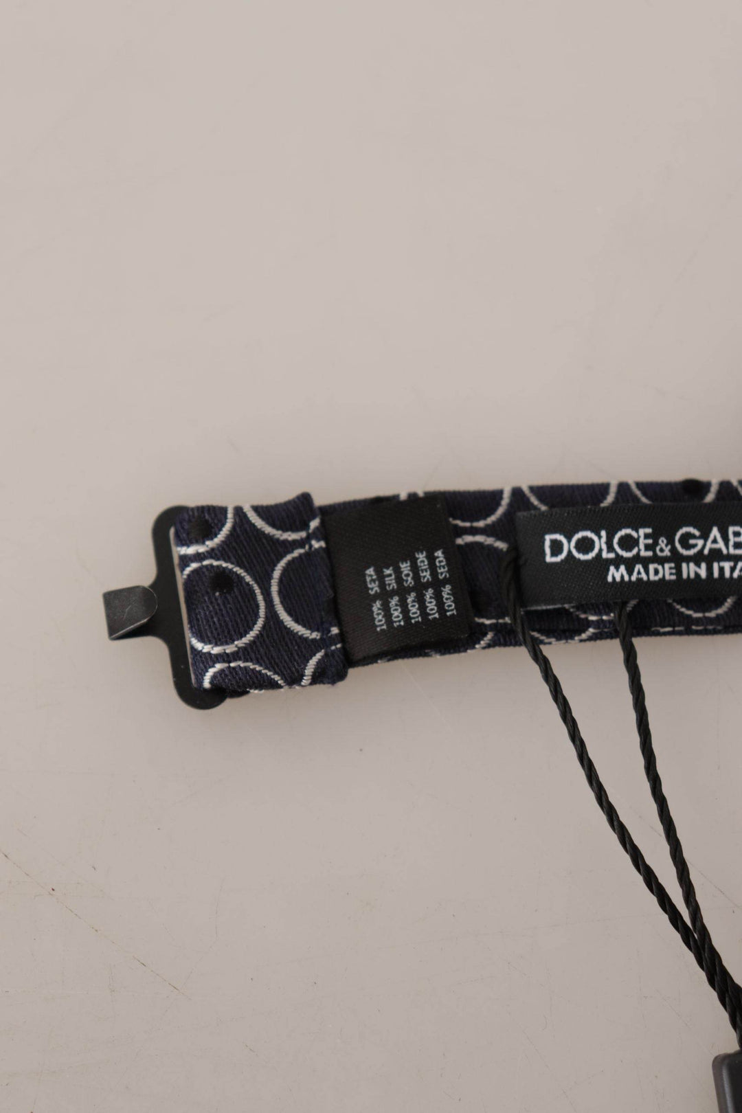 Dolce & Gabbana Elegante Seidenfliege in Schwarz und Weiß - Léoré