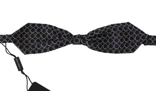 Dolce & Gabbana Elegante Seidenfliege in Schwarz und Weiß - Léoré