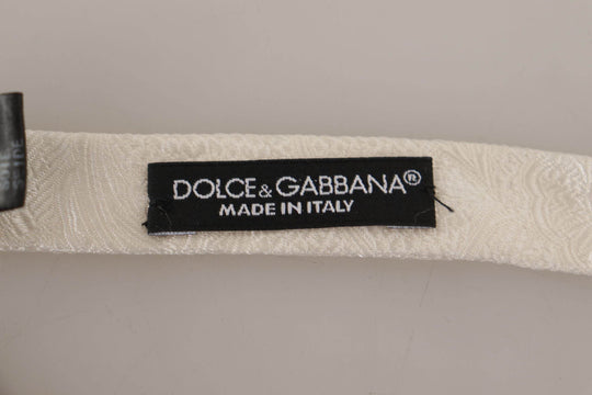 Dolce & Gabbana Elegante weiße Seidenfliege - Léoré
