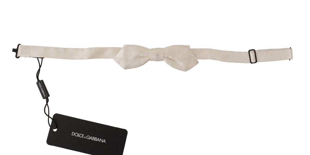 Dolce & Gabbana Elegante weiße Seidenfliege - Léoré