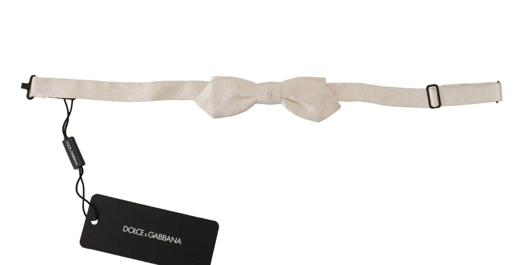 Dolce & Gabbana Elegante weiße Seidenfliege - Léoré