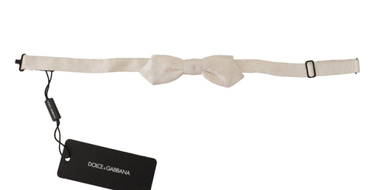 Dolce & Gabbana Elegante weiße Seidenfliege - Léoré