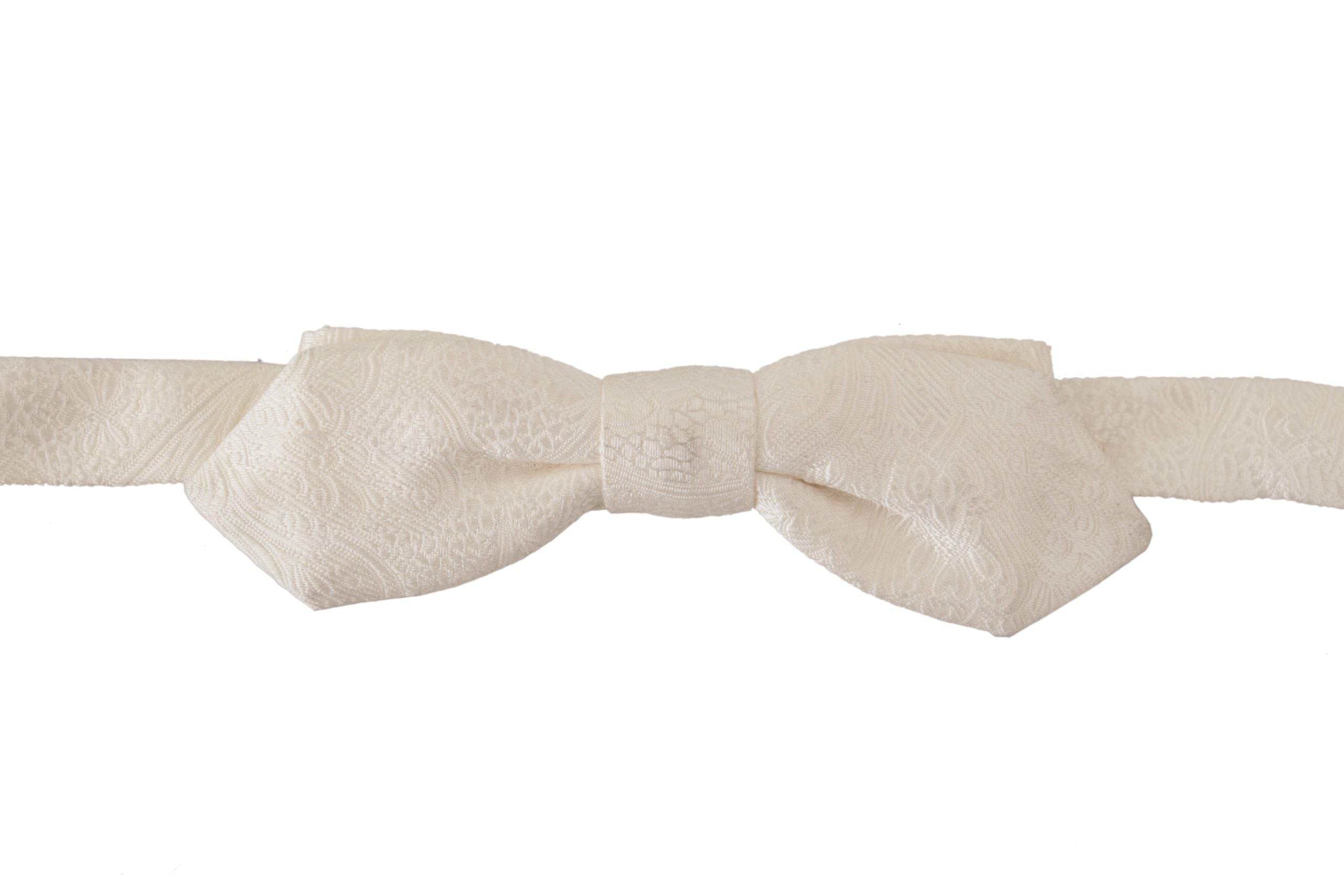 Dolce & Gabbana Elegante weiße Seidenfliege - Léoré