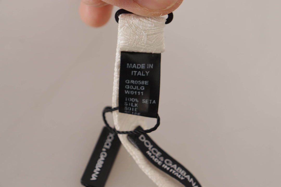 Dolce & Gabbana Elegante weiße Seidenfliege - Léoré