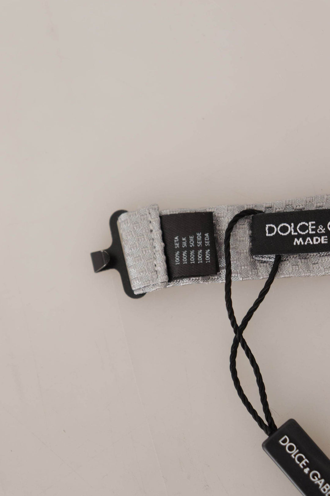 Dolce & Gabbana Schicke graue Seidenfliege - Léoré
