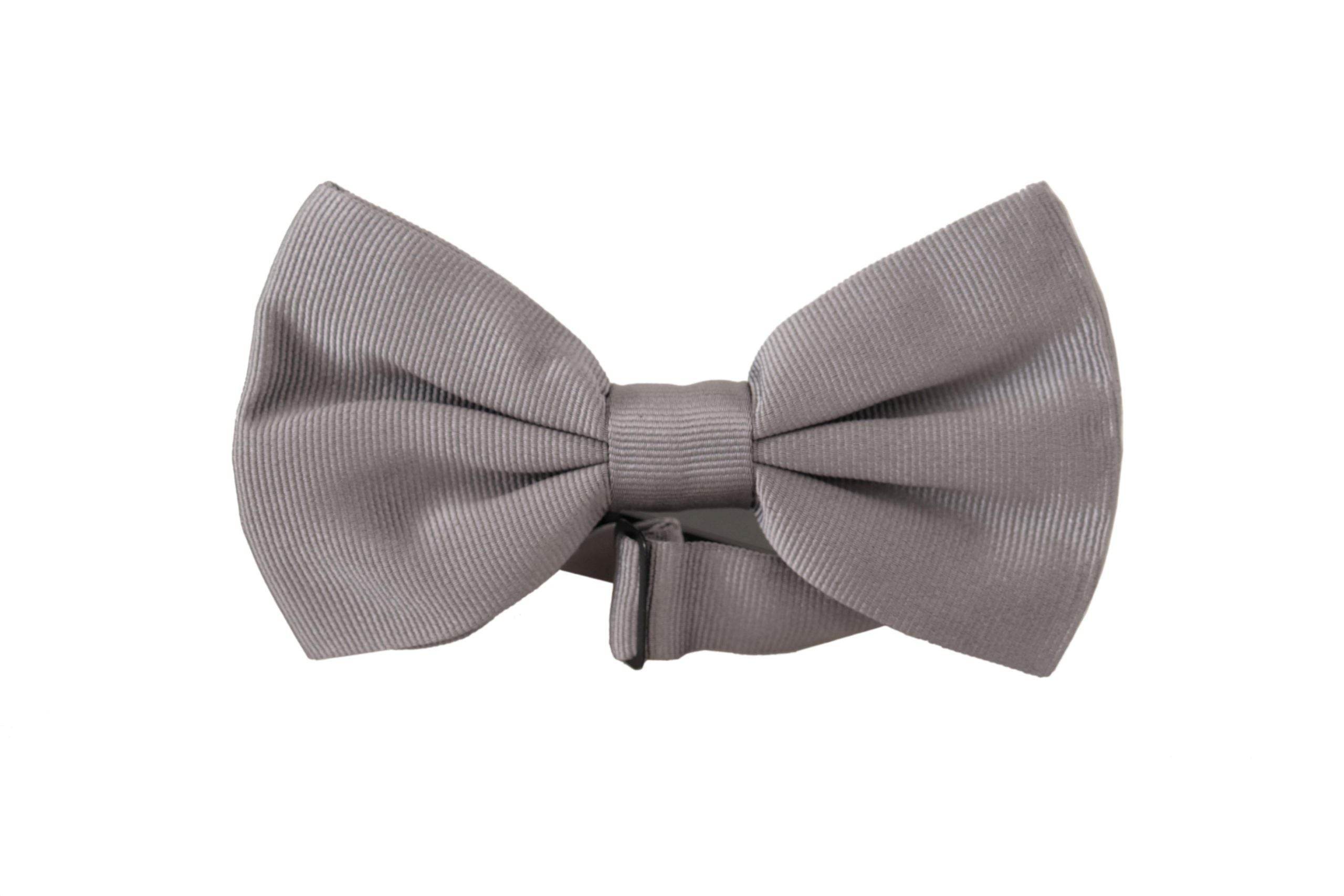Dolce & Gabbana Elegante graue Seidenfliege - Léoré