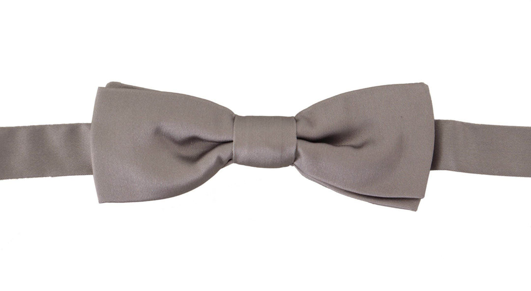 Dolce & Gabbana Elegante Silberne Seidenfliege für den anspruchsvollen Abend - Léoré