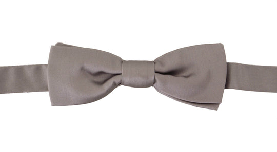 Dolce & Gabbana Elegante Silberne Seidenfliege für den anspruchsvollen Abend - Léoré