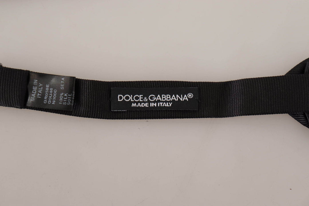 Dolce & Gabbana Elegante schwarze Seidenfliege - Léoré