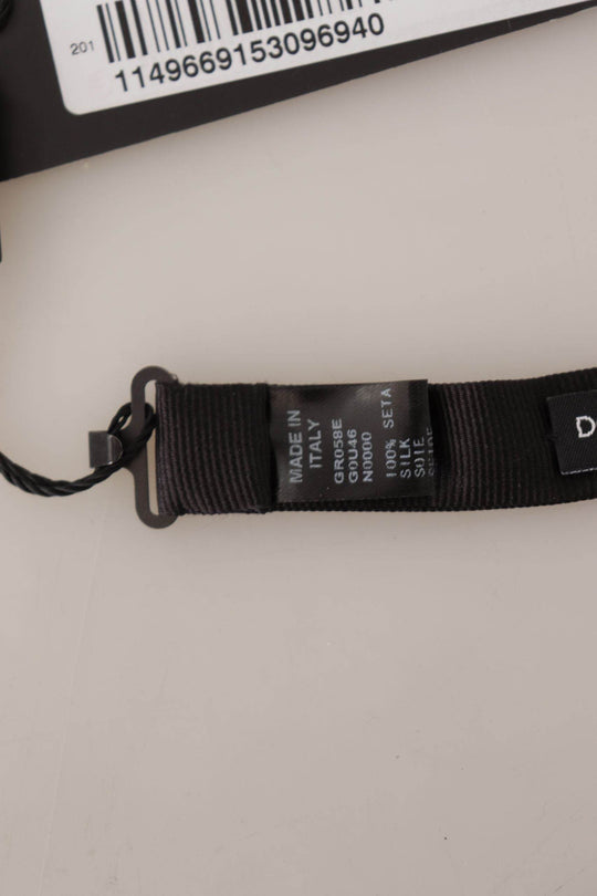 Dolce & Gabbana Elegante schwarze Seidenfliege - Léoré