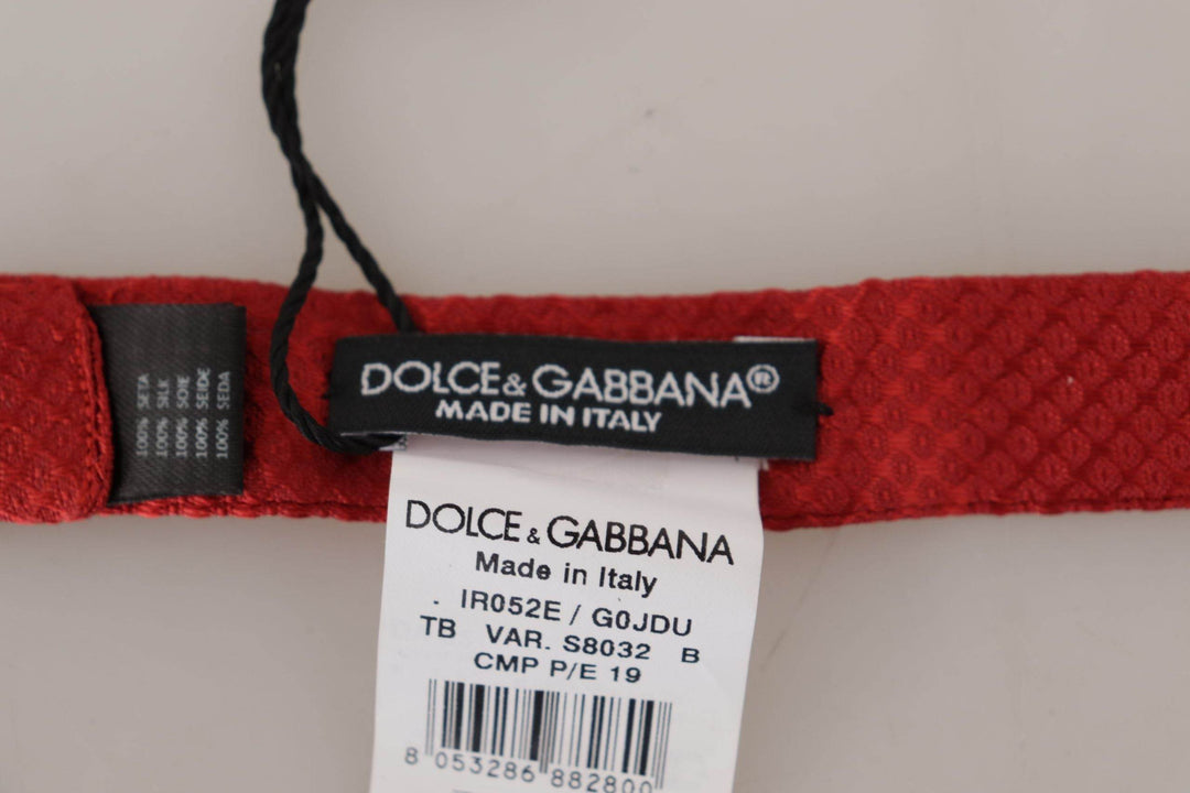Dolce & Gabbana Elegante rote Seidenfliege - Léoré