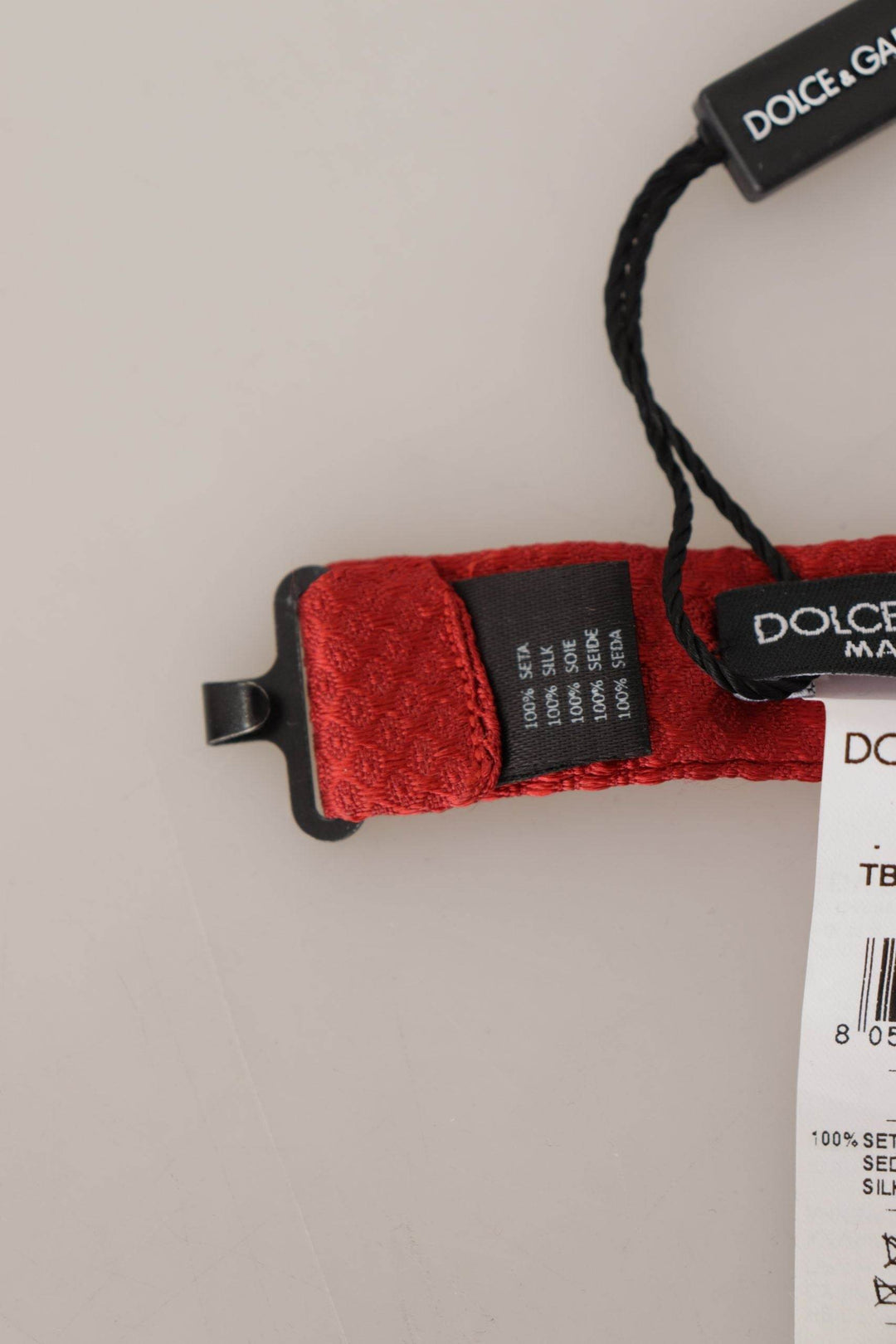 Dolce & Gabbana Elegante rote Seidenfliege - Léoré