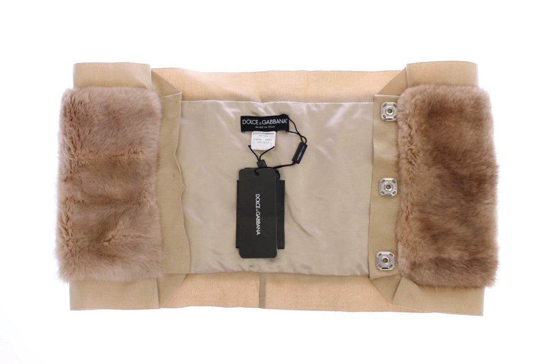 Dolce & Gabbana Exklusive Beige MINK Pelzschal Wrap - Léoré