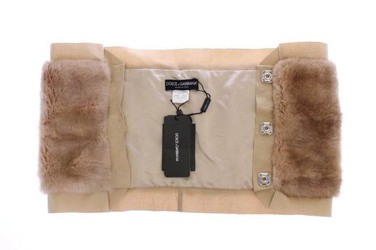 Dolce & Gabbana Exklusive Beige MINK Pelzschal Wrap - Léoré