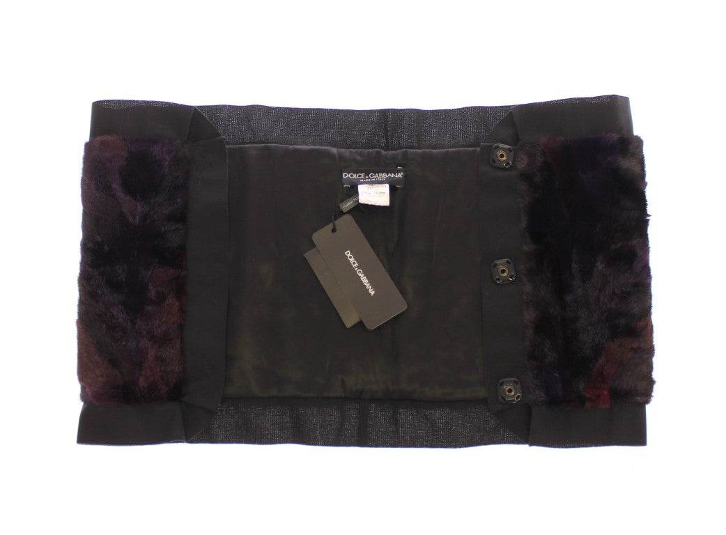 Dolce & Gabbana Exquisiter lila MINK Pelzschal Wrap - Léoré