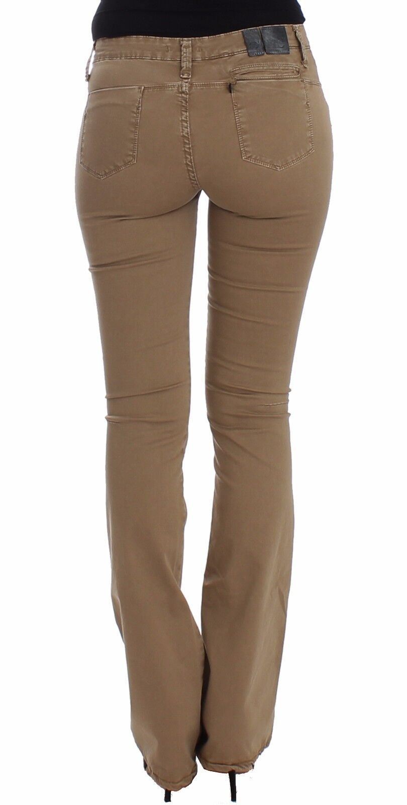 Costume National Beige Geradbeinige Denim-Hose Stretch-Jeans
