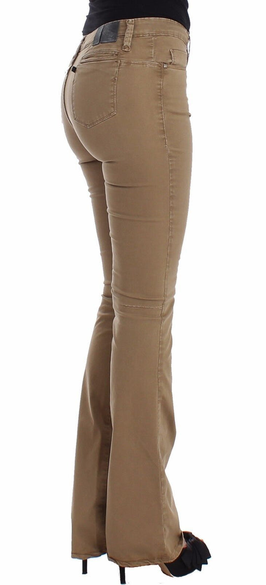 Costume National Beige Geradbeinige Denim-Hose Stretch-Jeans