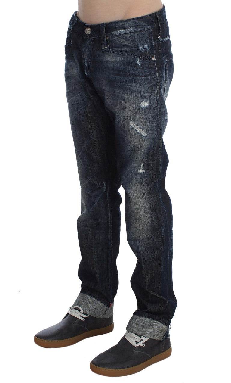 Acht Elegant Regular Straight Fit Blaue Jeans - Léoré