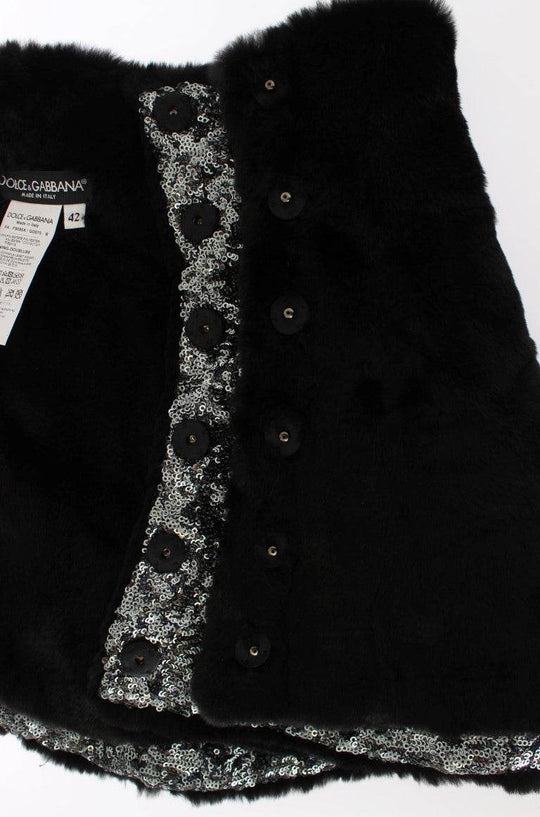Dolce & Gabbana Eleganter floraler Pelzschal mit Pailletten - Léoré