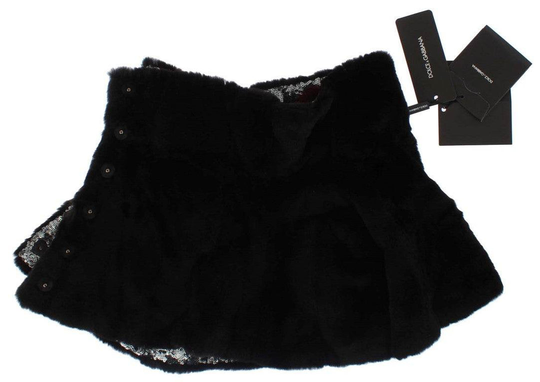 Dolce & Gabbana Eleganter floraler Pelzschal mit Pailletten - Léoré