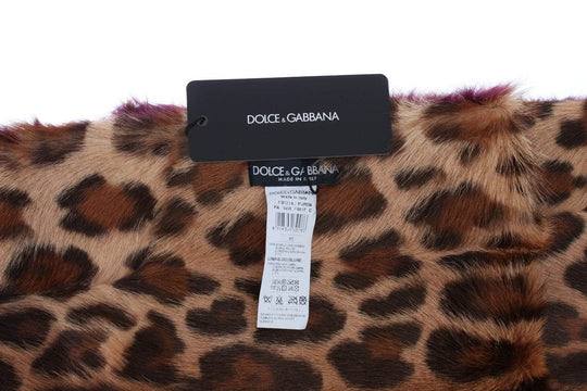 Dolce & Gabbana Exquisiter Lammfellschal mit Leopardenmuster - Léoré