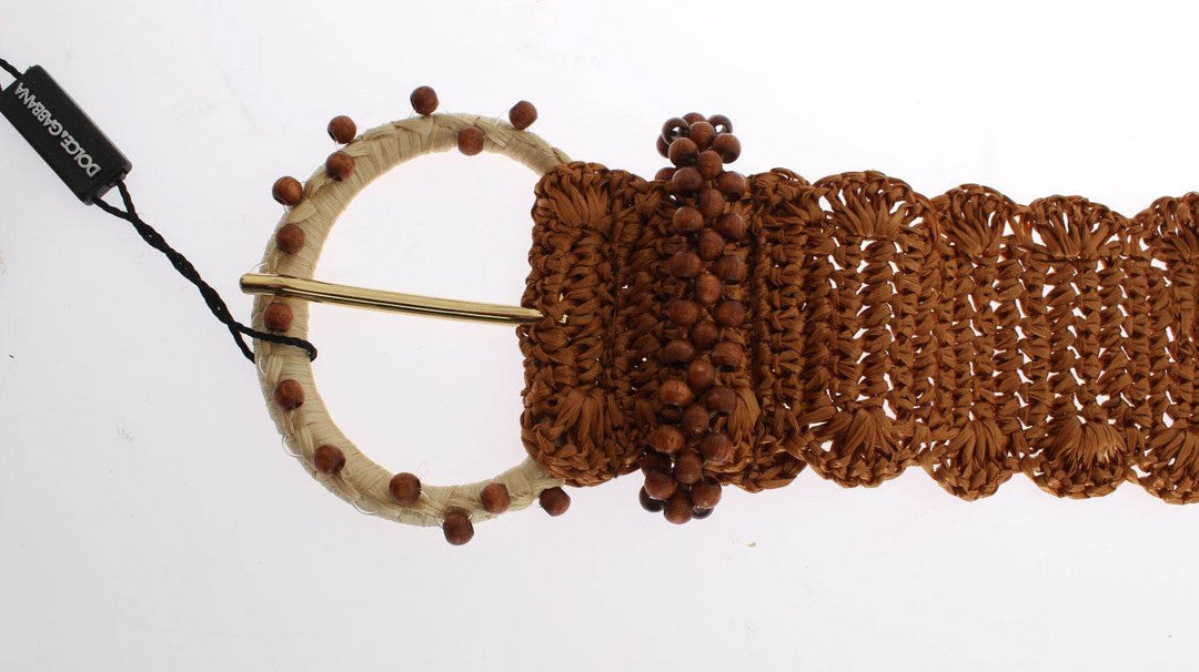 Dolce & Gabbana Eleganter Raffia-Taillengürtel mit Perlen - Léoré