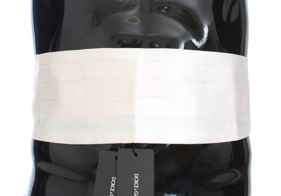 Dolce & Gabbana Eleganter weißer Seidenkummerbund - Léoré