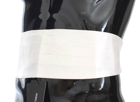 Dolce & Gabbana Eleganter weißer Seidenkummerbund - Léoré
