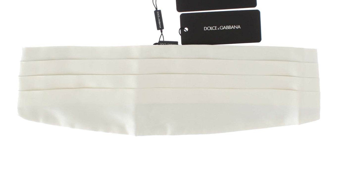 Dolce & Gabbana Exklusiver weißer Seidenkummerbund - Léoré