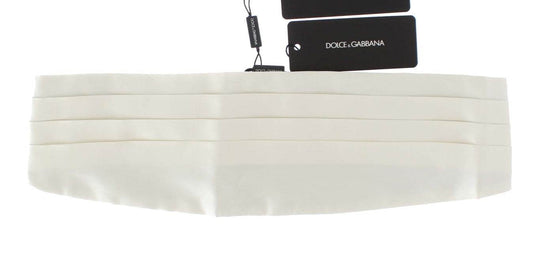 Dolce & Gabbana Exklusiver weißer Seidenkummerbund - Léoré