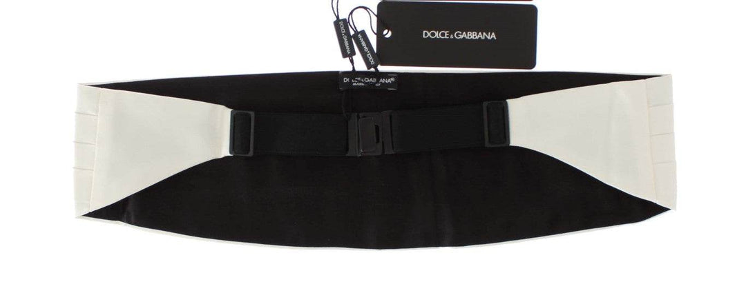Dolce & Gabbana Exklusiver weißer Seidenkummerbund - Léoré