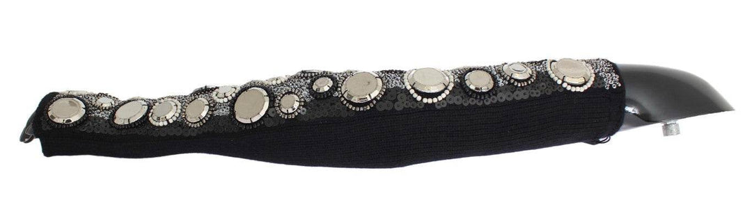 Dolce & Gabbana Fingerlose Handschuhe aus Kaschmir mit Paillettenbesatz - Léoré